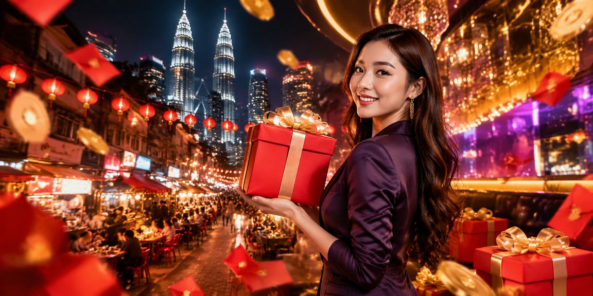 Pengguna menerima bonus sampul merah melalui aplikasi mudah alih 802 di Kuala Lumpur dengan gaya Melayu